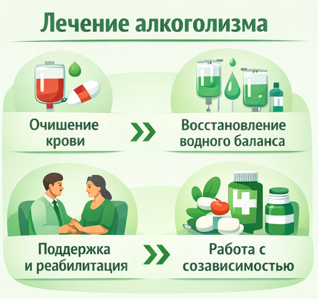 лечение алкоголизма в Новокубанске этапы